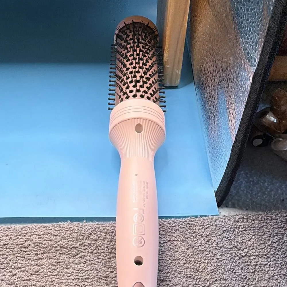 Ionic Straightening Brush w/ Adjustable Heat Settings HD-165 68W Pink . tested !